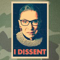 Retro Poster Ruth Bader Ginsburg I Dissent RBG Legacy Tie Dye Trucker Hat