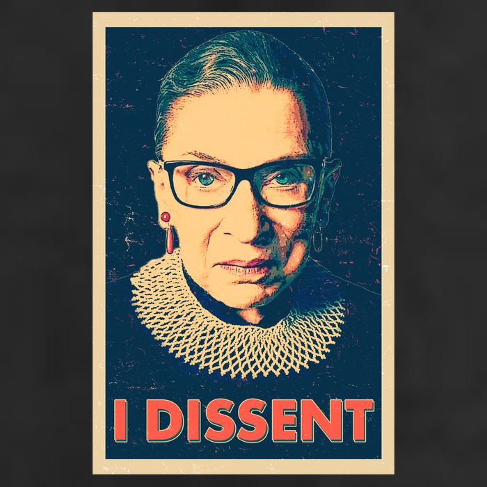 Retro Poster Ruth Bader Ginsburg I Dissent RBG Cool Comfort Performance Bucket Hat