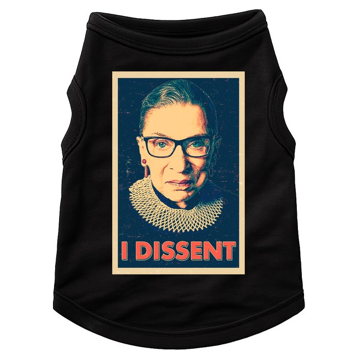 Retro Poster Ruth Bader Ginsburg I Dissent RBG Doggie Tank