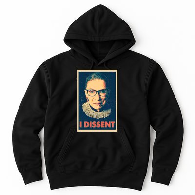 Retro Poster Ruth Bader Ginsburg I Dissent RBG Hoodie