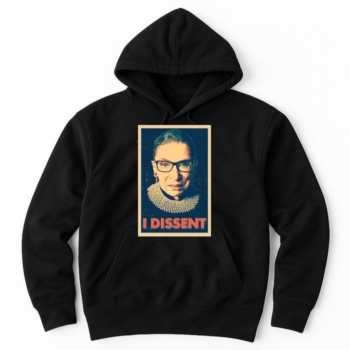 Retro Poster Ruth Bader Ginsburg I Dissent RBG Hoodie