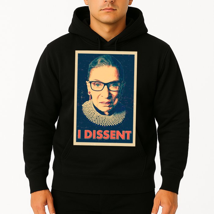 Retro Poster Ruth Bader Ginsburg I Dissent RBG Hoodie