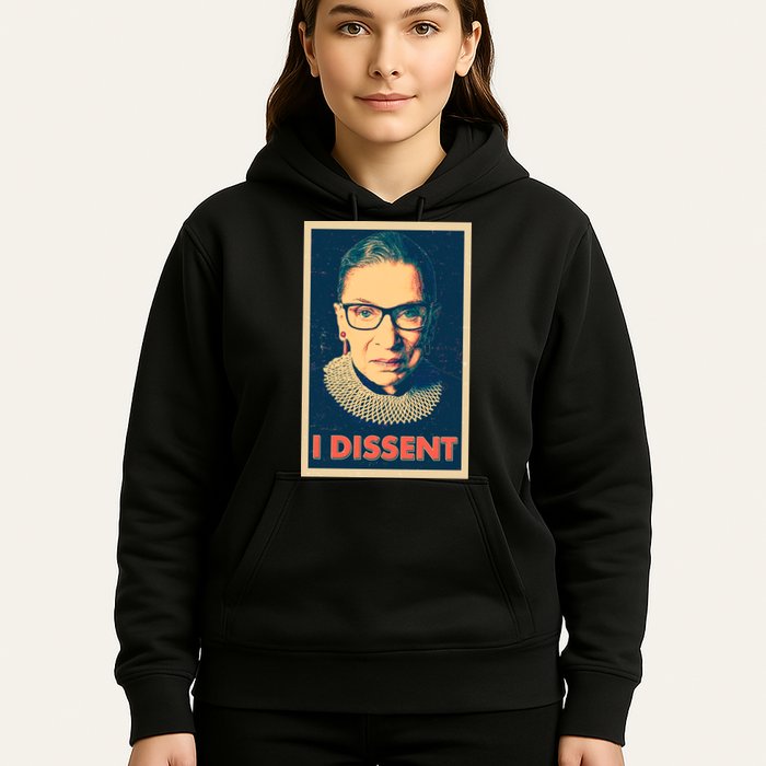 Retro Poster Ruth Bader Ginsburg I Dissent RBG Hoodie