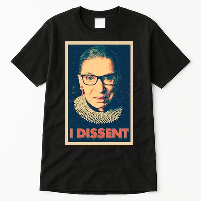 Retro Poster Ruth Bader Ginsburg I Dissent RBG Tall T-Shirt