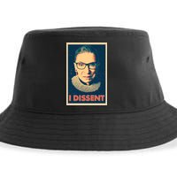 Retro Poster Ruth Bader Ginsburg I Dissent RBG Sustainable Bucket Hat