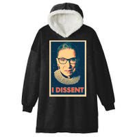 Retro Poster Ruth Bader Ginsburg I Dissent RBG Hooded Wearable Blanket