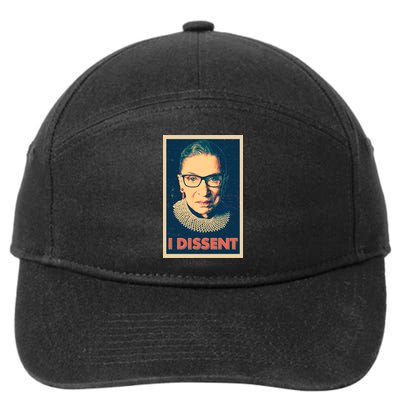 Retro Poster Ruth Bader Ginsburg I Dissent RBG 7-Panel Snapback Hat