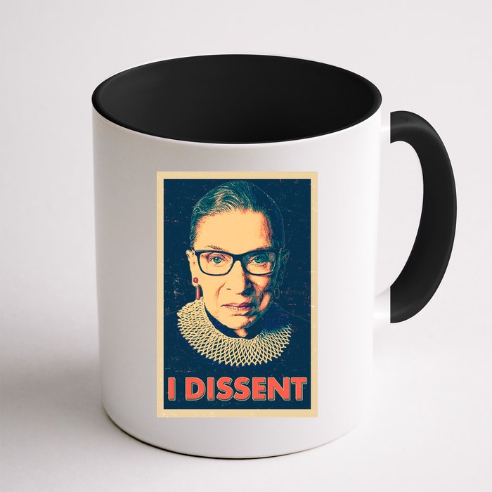 Retro Poster Ruth Bader Ginsburg I Dissent RBG Mug