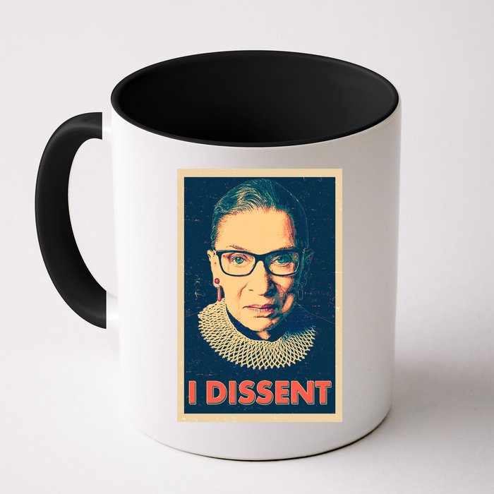 Retro Poster Ruth Bader Ginsburg I Dissent RBG Mug