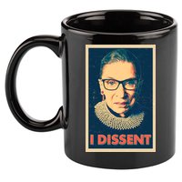 Retro Poster Ruth Bader Ginsburg I Dissent RBG 11oz C Handle Ceramic Mug
