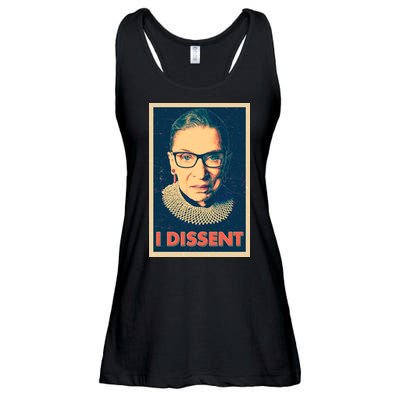 Retro Poster Ruth Bader Ginsburg I Dissent RBG Ladies Essential Flowy Tank