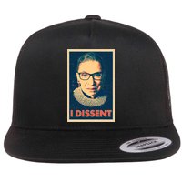 Retro Poster Ruth Bader Ginsburg I Dissent RBG Flatbill Hat