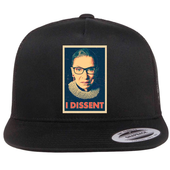 Retro Poster Ruth Bader Ginsburg I Dissent RBG Flatbill Hat