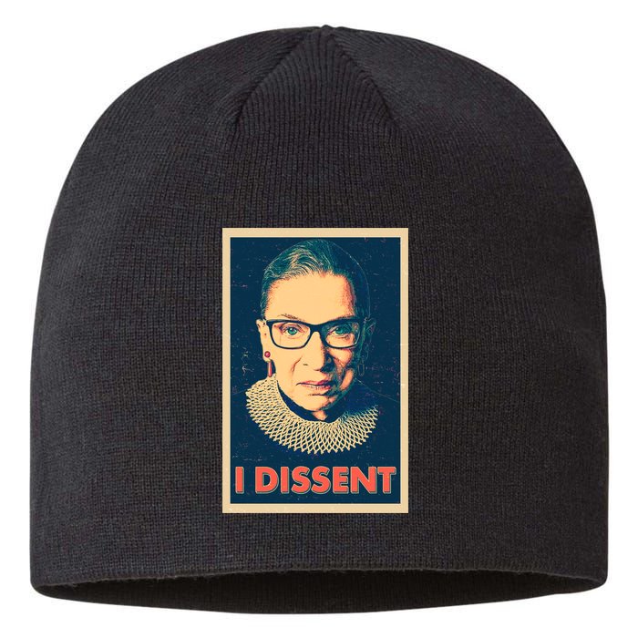 Retro Poster Ruth Bader Ginsburg I Dissent RBG Sustainable Beanie
