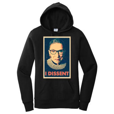 Retro Poster Ruth Bader Ginsburg I Dissent RBG Women's Pullover Hoodie