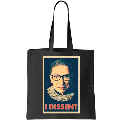Retro Poster Ruth Bader Ginsburg I Dissent RBG Bag