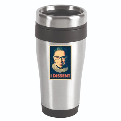 Retro Poster Ruth Bader Ginsburg I Dissent RBG 16oz Travel Tumbler