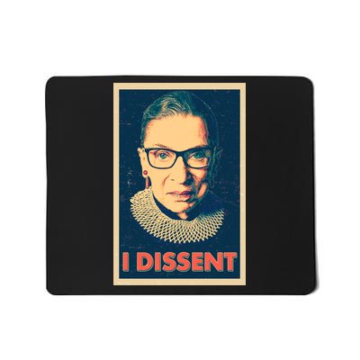 Retro Poster Ruth Bader Ginsburg I Dissent RBG Mousepad