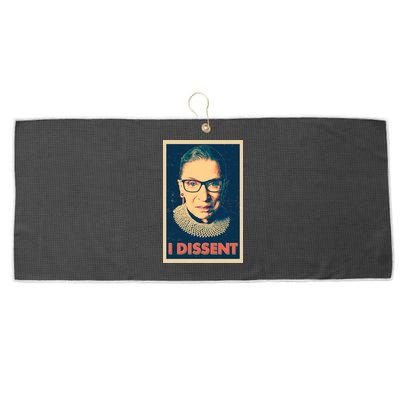 Retro Poster Ruth Bader Ginsburg I Dissent RBG Large Microfiber Waffle Golf Towel