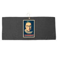 Retro Poster Ruth Bader Ginsburg I Dissent RBG Large Microfiber Waffle Golf Towel