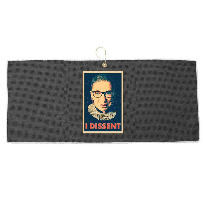Retro Poster Ruth Bader Ginsburg I Dissent RBG Large Microfiber Waffle Golf Towel