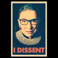 Retro Poster Ruth Bader Ginsburg I Dissent RBG Poster