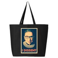 Retro Poster Ruth Bader Ginsburg I Dissent RBG 25L Jumbo Tote