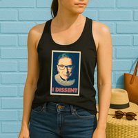 Retro Poster Ruth Bader Ginsburg I Dissent RBG Womens Tank Top