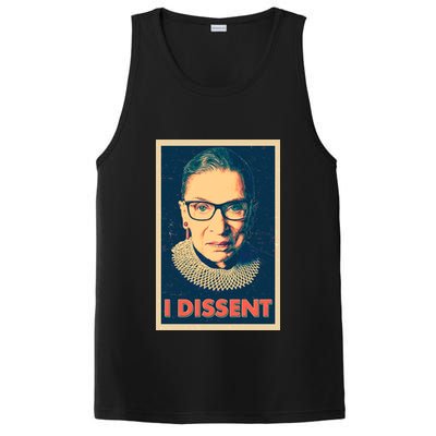 Retro Poster Ruth Bader Ginsburg I Dissent RBG PosiCharge Competitor Tank