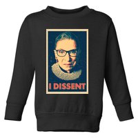 Retro Poster Ruth Bader Ginsburg I Dissent RBG Toddler Sweatshirt