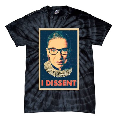 Retro Poster Ruth Bader Ginsburg I Dissent RBG Tie-Dye T-Shirt
