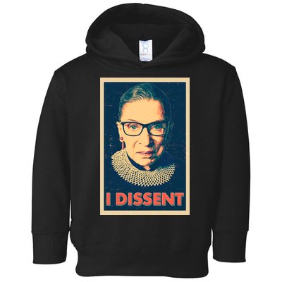 Retro Poster Ruth Bader Ginsburg I Dissent RBG Toddler Hoodie