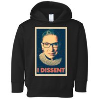 Retro Poster Ruth Bader Ginsburg I Dissent RBG Toddler Hoodie
