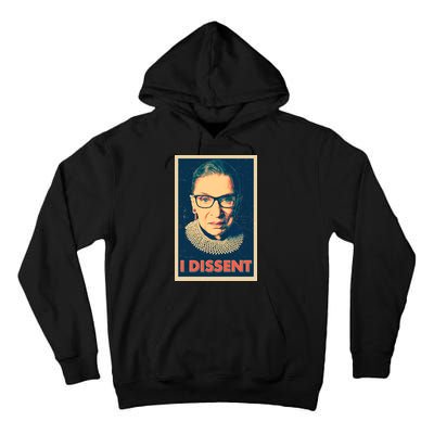 Retro Poster Ruth Bader Ginsburg I Dissent RBG Tall Hoodie
