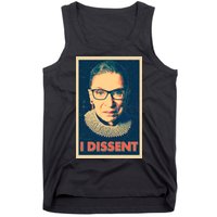 Retro Poster Ruth Bader Ginsburg I Dissent RBG Tank Top