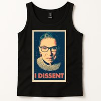 Retro Poster Ruth Bader Ginsburg I Dissent RBG Tank Top