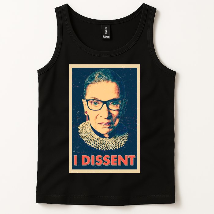 Retro Poster Ruth Bader Ginsburg I Dissent RBG Tank Top