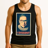 Retro Poster Ruth Bader Ginsburg I Dissent RBG Tank Top