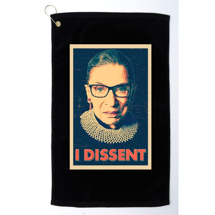 Retro Poster Ruth Bader Ginsburg I Dissent RBG Golf Towel