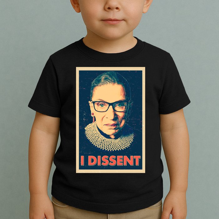 Retro Poster Ruth Bader Ginsburg I Dissent RBG Toddler T-Shirt
