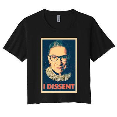Retro Poster Ruth Bader Ginsburg I Dissent RBG Crop Top