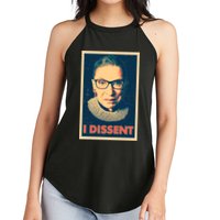 Retro Poster Ruth Bader Ginsburg I Dissent RBG Women's Perfect Tri Rocker Tank