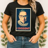 Retro Poster Ruth Bader Ginsburg I Dissent RBG Womens T-Shirt