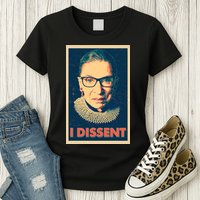Retro Poster Ruth Bader Ginsburg I Dissent RBG Womens T-Shirt