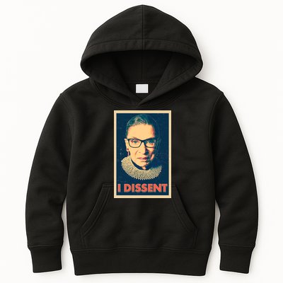 Retro Poster Ruth Bader Ginsburg I Dissent RBG Kids Hoodie