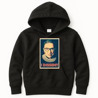 Retro Poster Ruth Bader Ginsburg I Dissent RBG Kids Hoodie