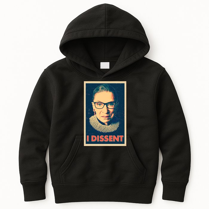 Retro Poster Ruth Bader Ginsburg I Dissent RBG Kids Hoodie