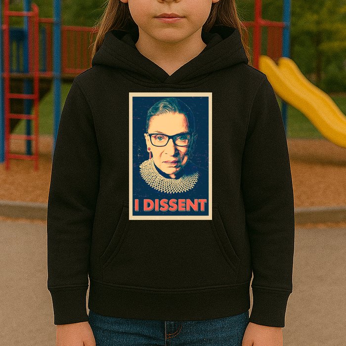 Retro Poster Ruth Bader Ginsburg I Dissent RBG Kids Hoodie