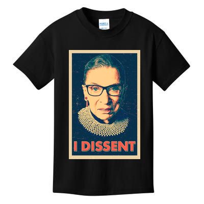 Retro Poster Ruth Bader Ginsburg I Dissent RBG Kids T-Shirt