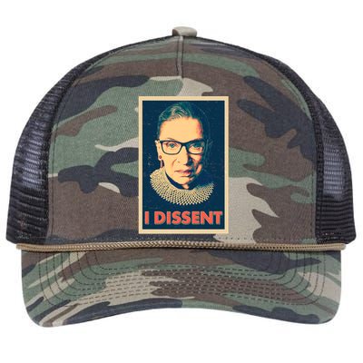 Retro Poster Ruth Bader Ginsburg I Dissent RBG Retro Rope Trucker Hat Cap